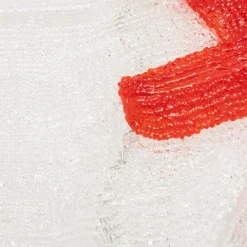 ohgreen Acryl hond met kerstmuts 60 led h37cm