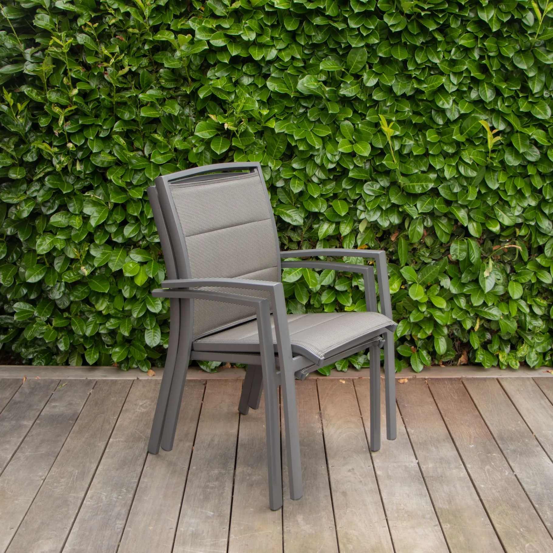 ohgreen Armstoel Modulo grijs antraciet