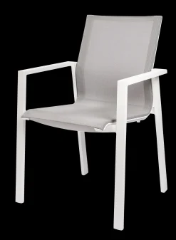 ohgreen Armstoel Norris wit/licht grijs