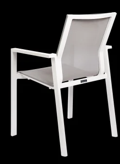 ohgreen Armstoel Norris wit/licht grijs