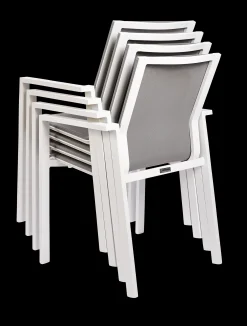 ohgreen Armstoel Norris wit/licht grijs