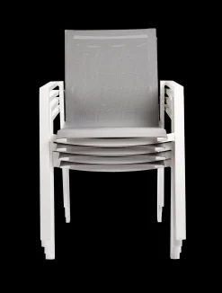 ohgreen Armstoel Norris wit/licht grijs