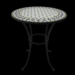ohgreen Bistrotafel Rodin d60cm mozaiek groen/zwart/wit