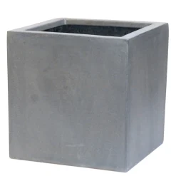 ohgreen Bloembak Fiberstone kubus 20x20cm grijs