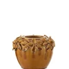 ohgreen Bloemp bloem keramiek oker s (17x17x13cm)