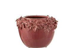 ohgreen Bloemp bloem keramiek roze l (21x21x16cm)