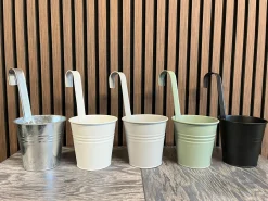 ohgreen Bloempot zink met haak 5 kleuren