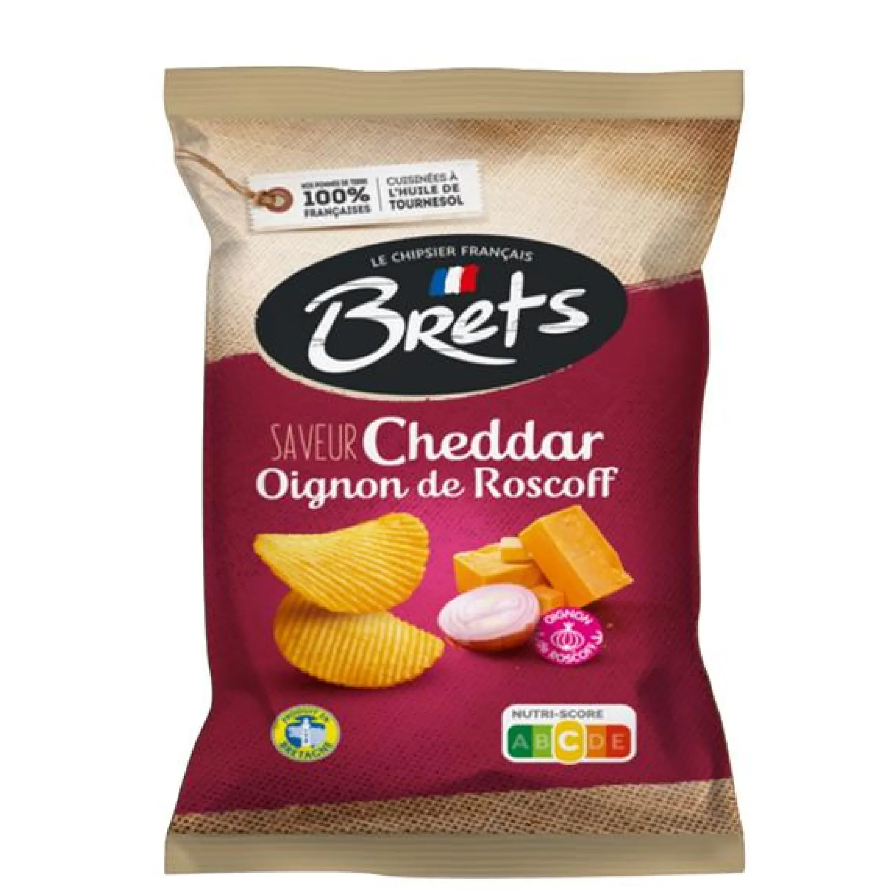 ohgreen Brets chips met cheddar kaas & roscoff uien smaak