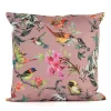 ohgreen Buitenkussen vogels oud roze 45x45cm