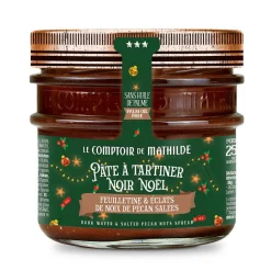 ohgreen Chocolade pasta zwart kerst feuilletine gepelde pecannoten