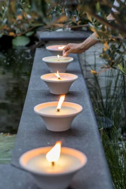 ohgreen Citronellakaars in witte schaal - Summer Blossom