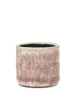 ohgreen Craquelé Pot flame rose d12,5 h11