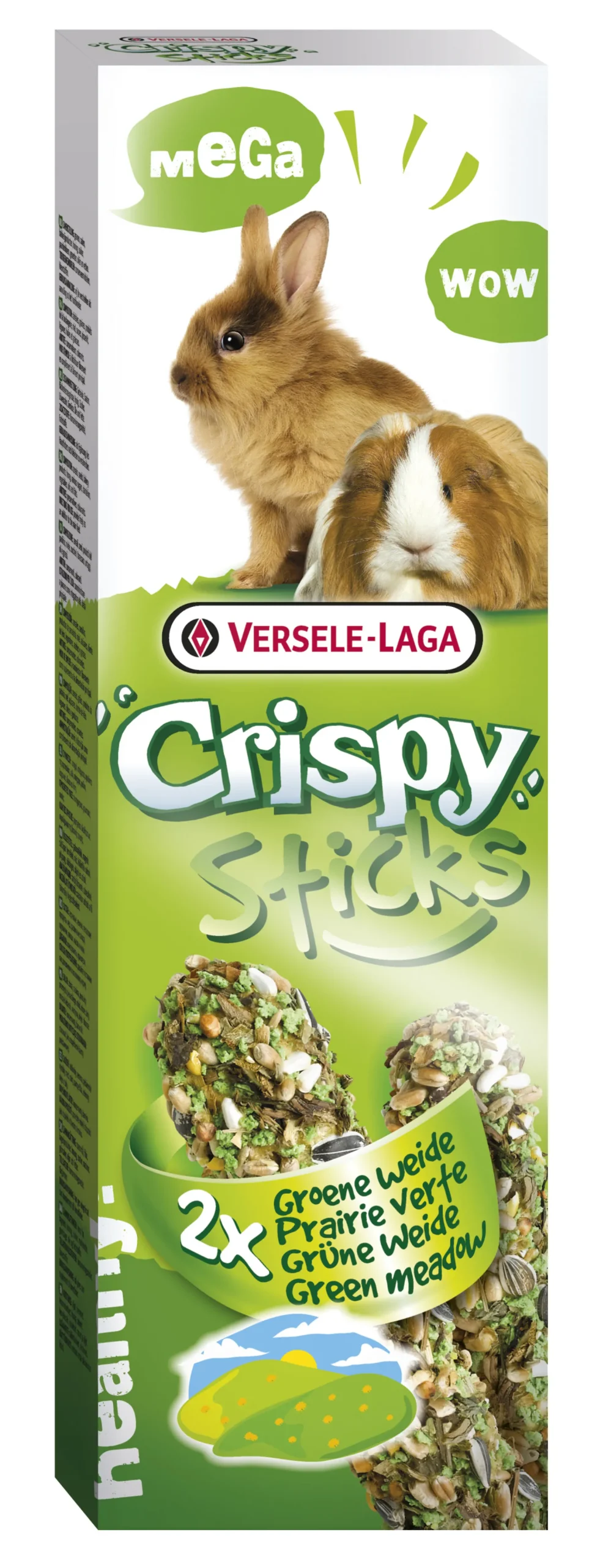 ohgreen Crispy mega sticks konijnen-cavia's "groene weide" - 2 stuks 140g