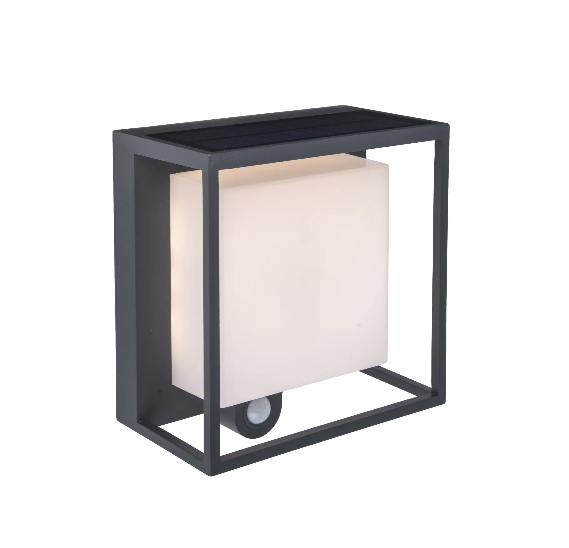 ohgreen Curtis solar wandlamp donkergrijs led 3w