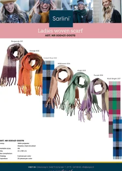 ohgreen Dames sjaal geruit khaki