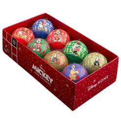 ohgreen Doos met 8 kerstballen mickey