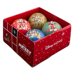 ohgreen Doos met 4 kerstballen mickey
