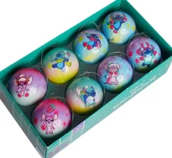 ohgreen Doos met 8 kerstballen stitch