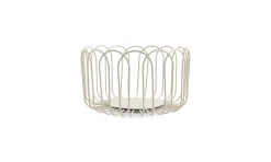 ohgreen Draadmand 19xh10 grijs flores