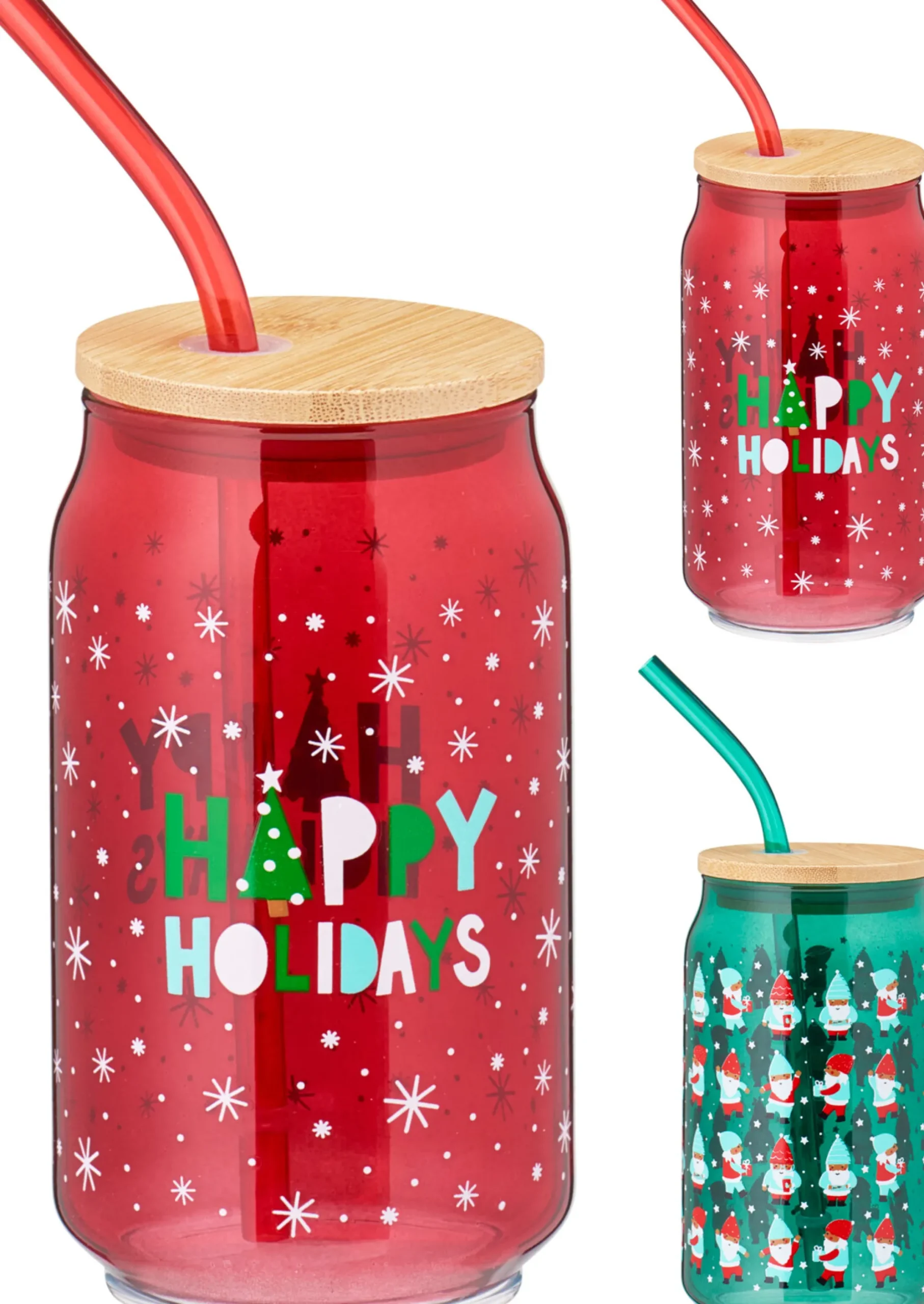 ohgreen Drinkglas met rietje