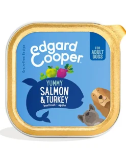 ohgreen Edgard & cooper, cup voor adult honden met zalm en kalkoen, 150g