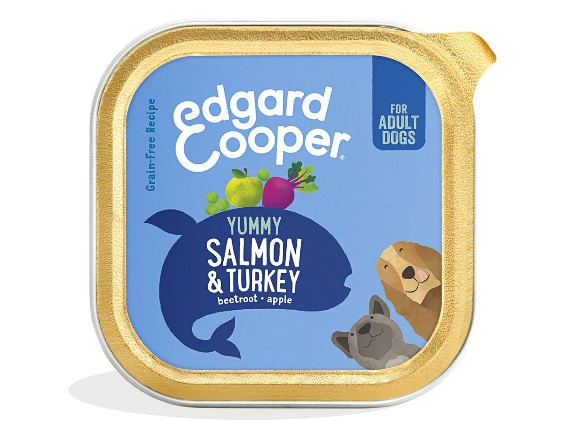 ohgreen Edgard & cooper, cup voor adult honden met zalm & kalkoen, 150g