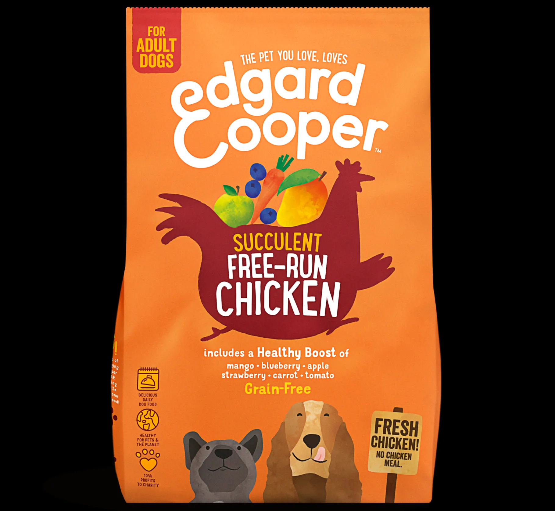 ohgreen Edgard & cooper, hondenbrokken voor adult kip, 2,5kg