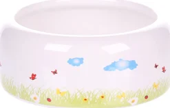 ohgreen Eetpot knaagdier kiki keramisch rond wit m 11,5x11,5x4,5cm 275ml