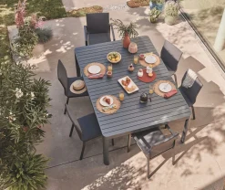 ohgreen Eno tafel vierkant verlengbaar antraciet