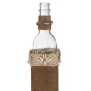 ohgreen Fles decoratie met schelpen glas bruin
