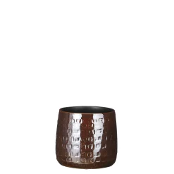 ohgreen Floyd pot rond bruin - h13xd15cm