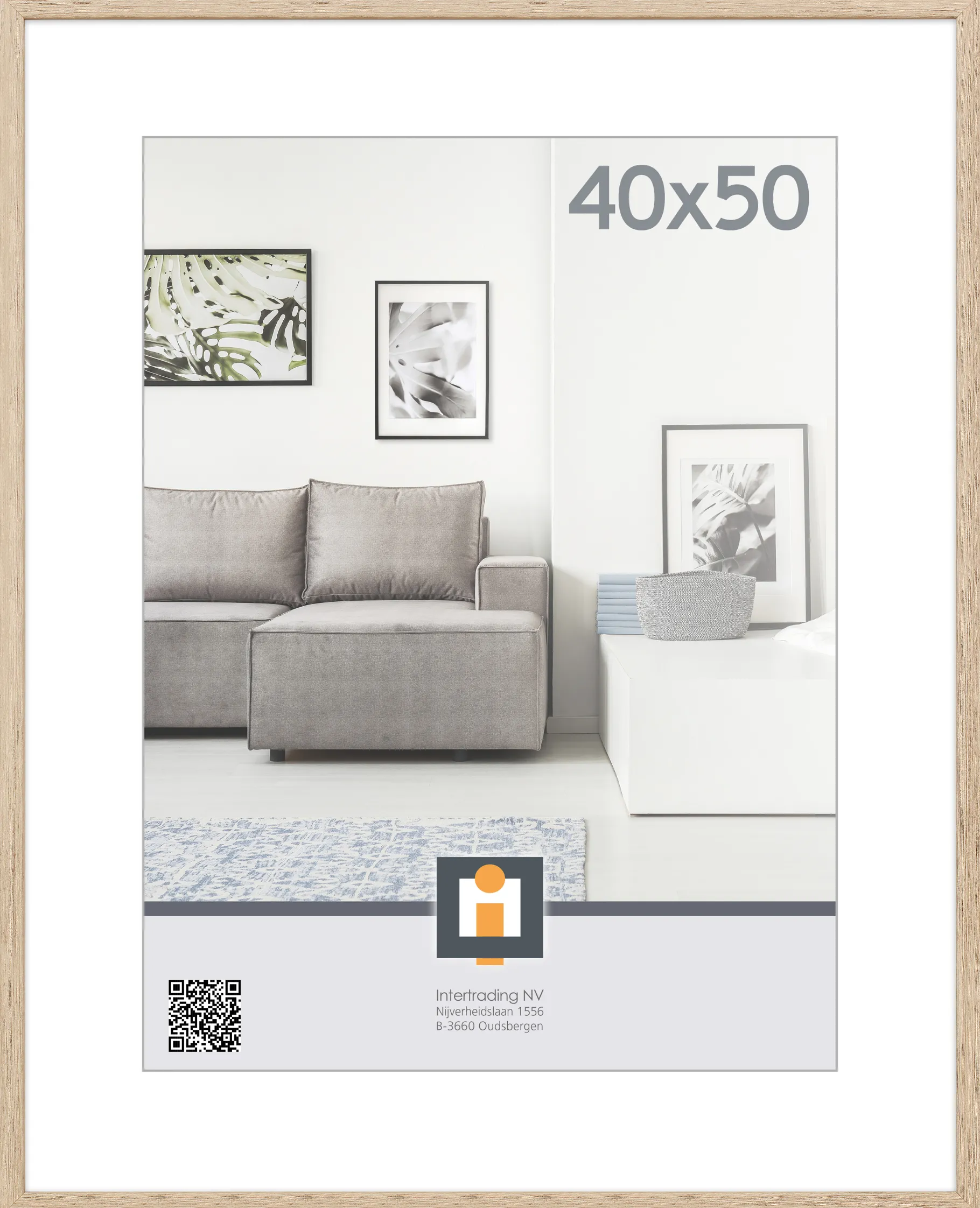 ohgreen fotolijst livorno vintage eik 40x50 cm