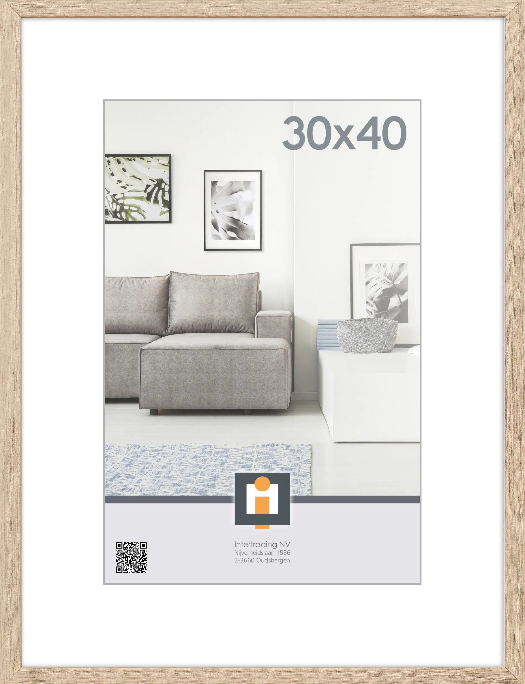 ohgreen fotolijst livorno vintage eik 30x40 cm