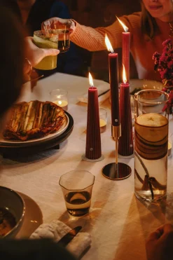 ohgreen Geribde obelisk kaars