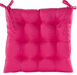 ohgreen Gewatteerd stoelkussen donker roze 38x38cm