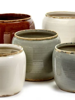 ohgreen Glazed shades Pot costa s grey d18,5h19