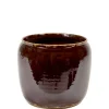 ohgreen Glazed shades Pot costa s brown d18,5h19