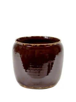 ohgreen Glazed shades Pot costa s brown d18,5h19