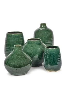 ohgreen Glazed shades Sierpot l24,5xb24,5x24 d.groen