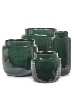 ohgreen Glazed shades Sierpot l40xb40xh36,5 d.groen