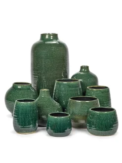 ohgreen Glazed shades Vaas l l30xb30x60 d.groen