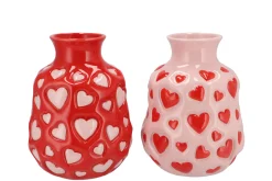 ohgreen Heartbreaker rood/roze vaas 21x21x27