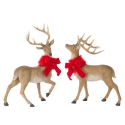 ohgreen Herten met bontkraag en strik