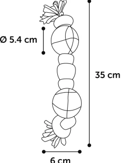 ohgreen Hs vinta touw met ballen mix 31cm