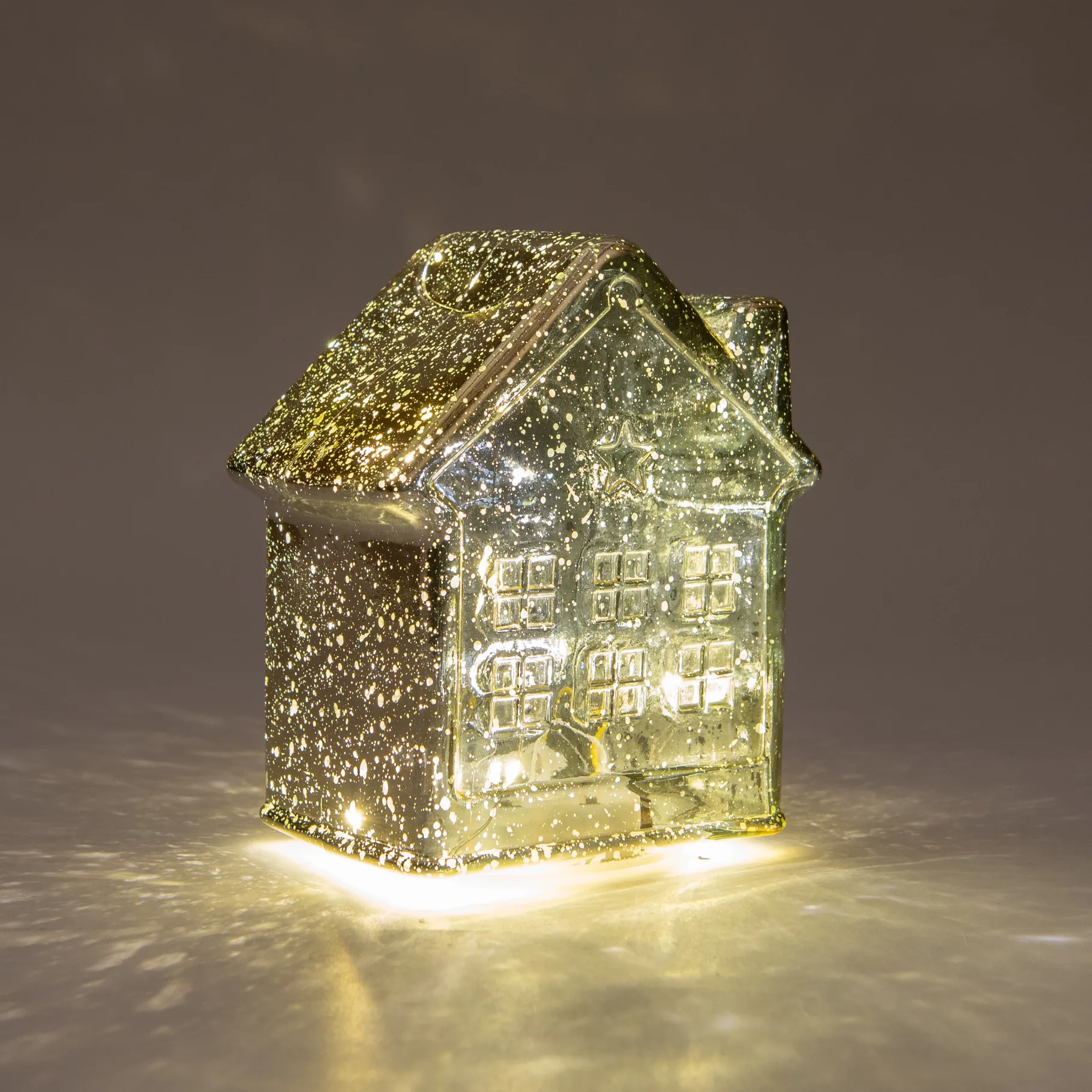 ohgreen Huisje glas 10led