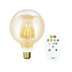 ohgreen Idual filament bulb g125 e27 806lm ambergoud + remote