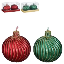 ohgreen Kaars kerstbal set van 2