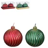 ohgreen Kaars kerstbal set van 2