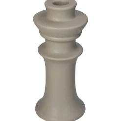 ohgreen Kandelaar fijn aardewerk beige 8x8x18cm