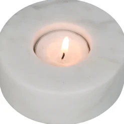 ohgreen Kandelaar marmer wit 9x9x3cm